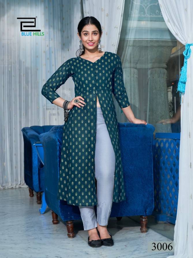 Blue Hills Zia 3 Printed Georgette Party Wear Stylish Kurti Collection
